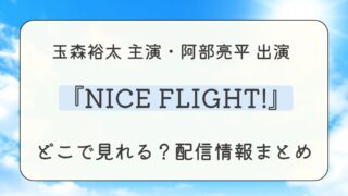 ドラマ『NICE FLIGHT!』はどこで見れる？配信情報まとめ