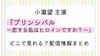 映画『プリンシパル～恋する私はヒロインですか？～』はどこで見れる？配信情報まとめ