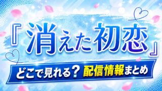 ドラマ『消えた初恋』はどこで見れる？配信情報まとめ
